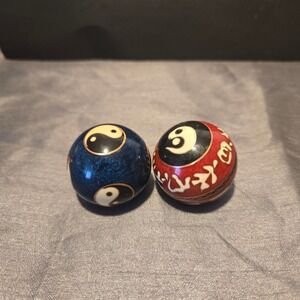 Vintage Yin Yang Chinese Harmony Balls Stress Relief Massage Exercise Set NO BOX
